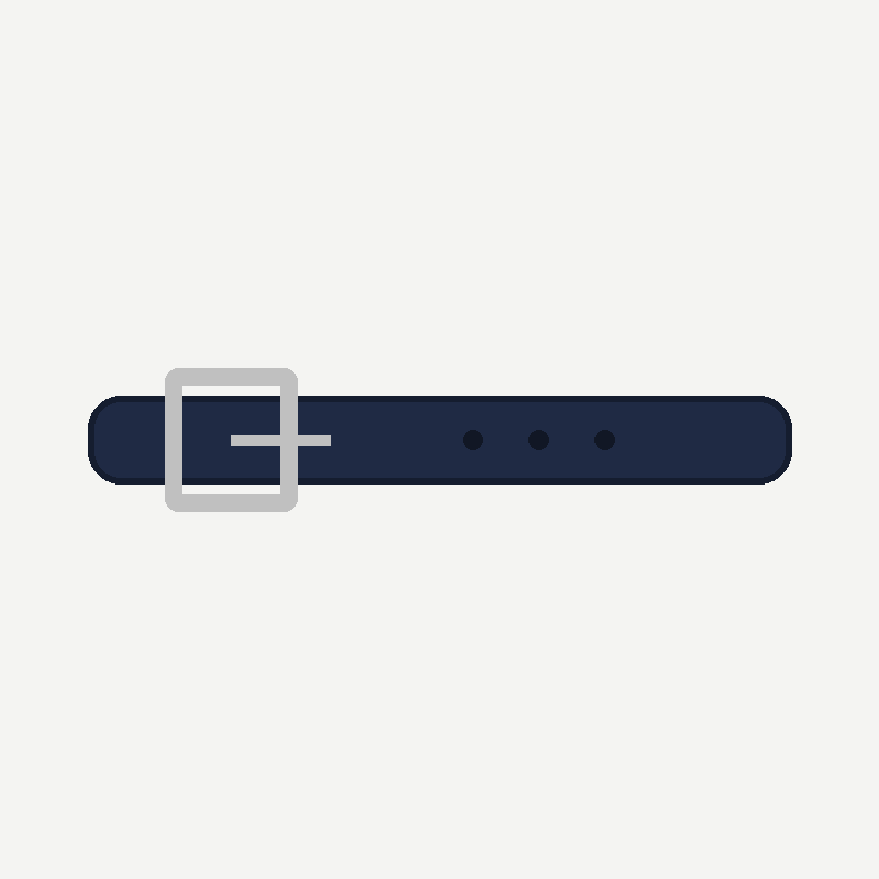 Braided Canvas Belt (Navy, 32)