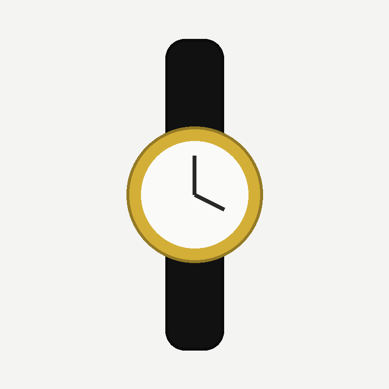 Gold Dress Watch (Black)
