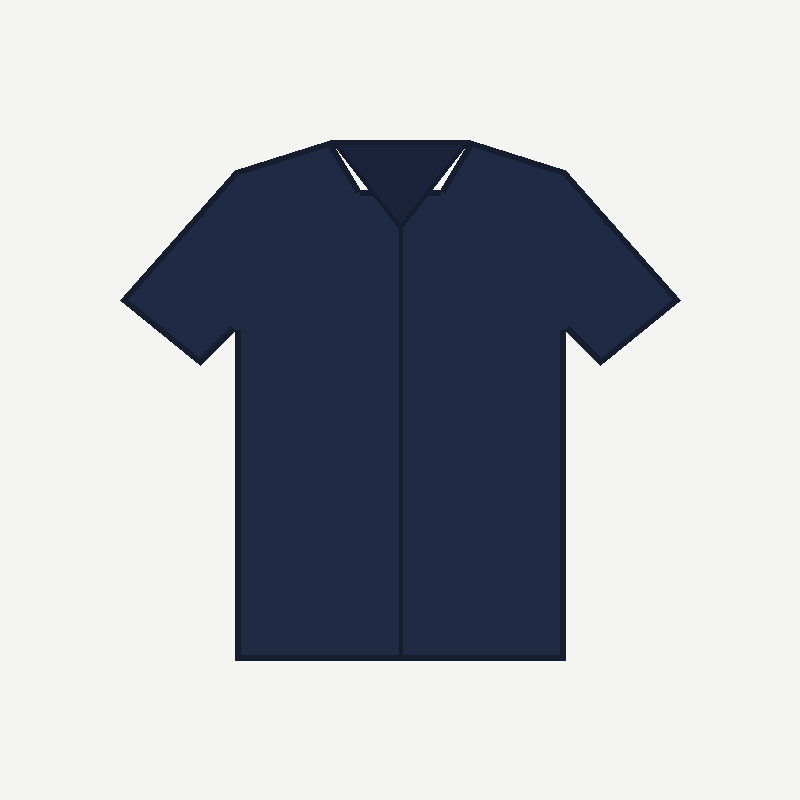 Crew Neck T-Shirt (Navy, S)